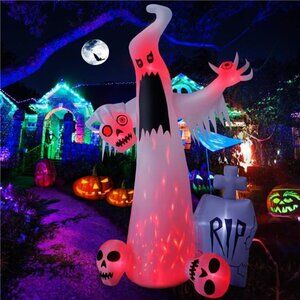 12 FT Halloween Inflatables Outdoor Halloween Blow Up Yard Decorations Horror